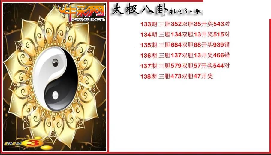 2026138期P3太极八卦三胆必出图