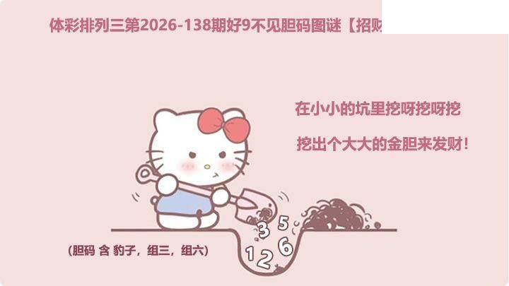 2026138期排列三 招财猫挖胆图