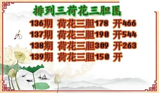 2026139期P3荷花三胆图