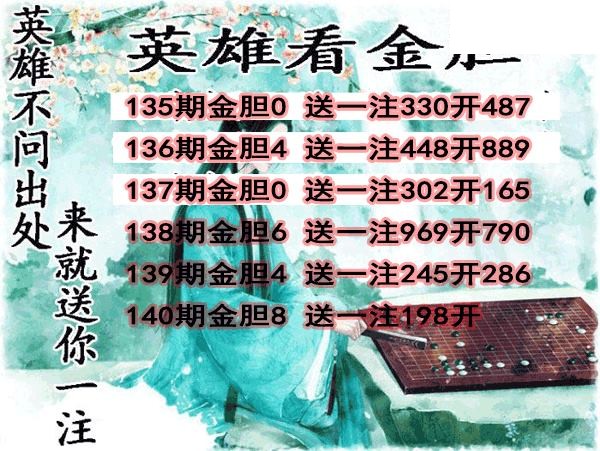 英雄金胆2026140期3d图谜