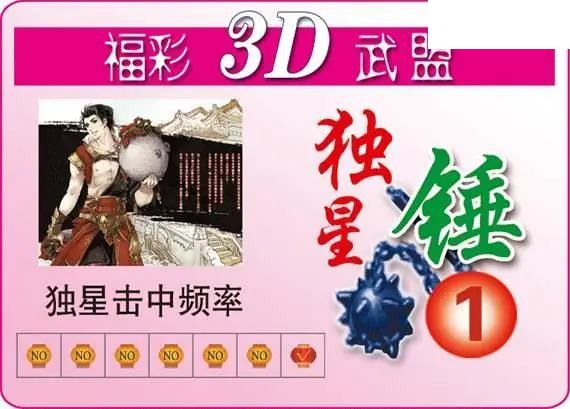 武盟独星锤26年141期3D图谜