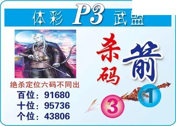 体彩P326年图迷141期 武盟杀码箭图