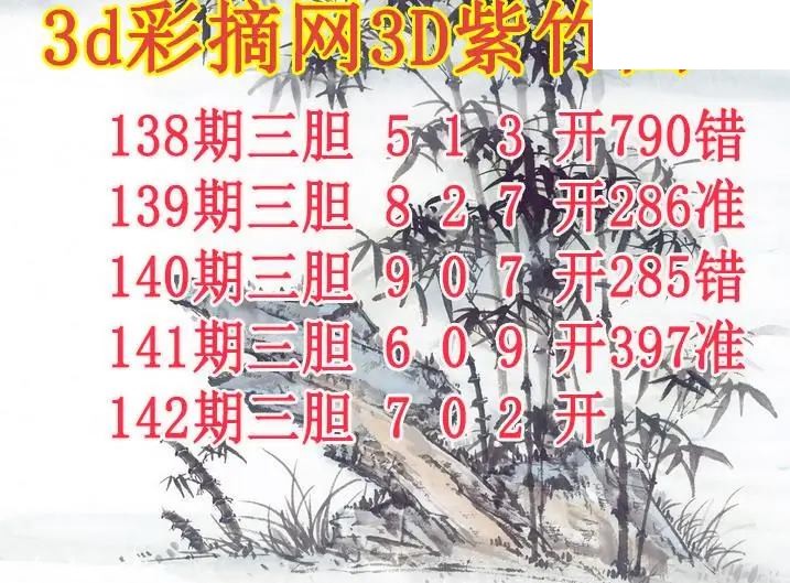 紫竹三胆2026142期3d图谜