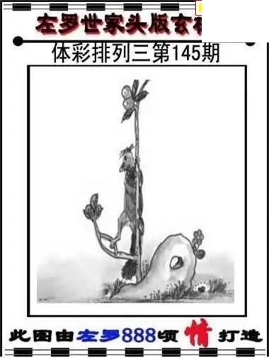 体彩P32026年145期 左罗世家玄机图
