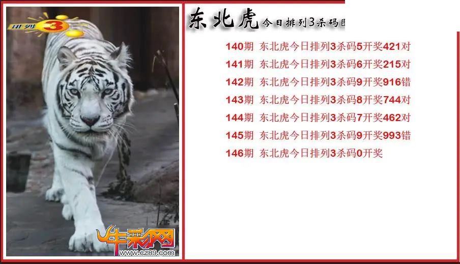 2026146期P3东北虎通杀一码图