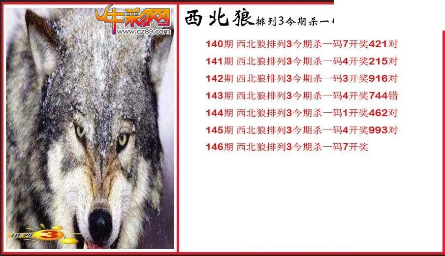 2026146期P3西北狼杀一码图
