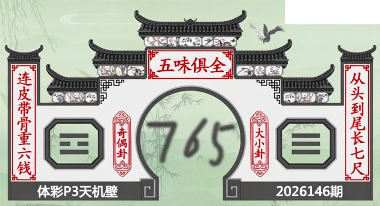 2026146期排列三 白鱼舟P3图谜天机壁