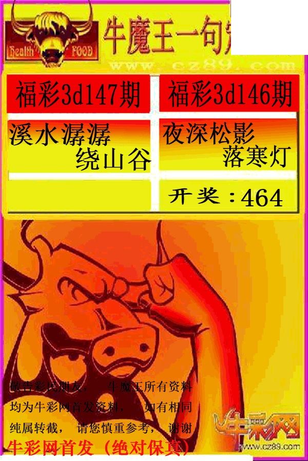 2026147期3D图谜汇总（九）