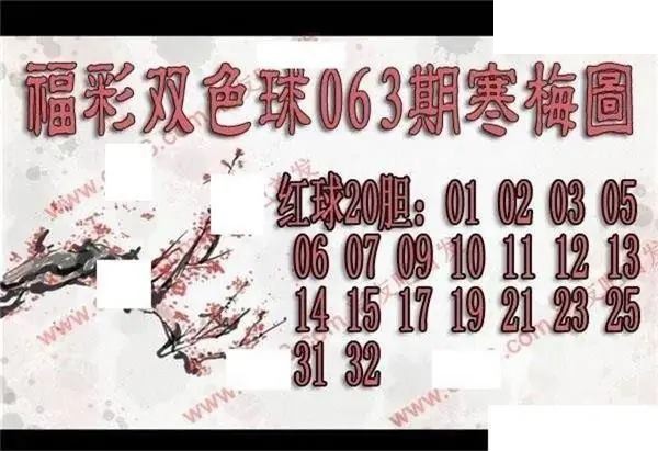 福彩双色球2026年063期寒梅图谜