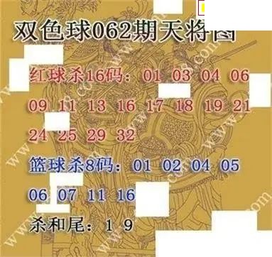 福彩双色球2026年062期天将图谜