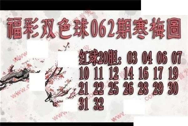 福彩双色球2026年062期寒梅图谜