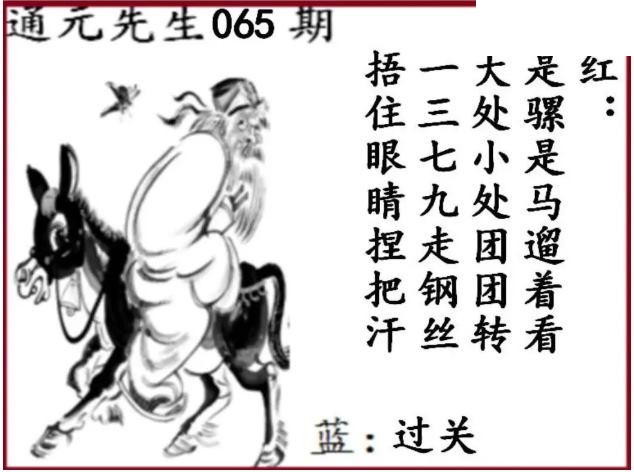 双色球2026年图迷065期 通元先生图