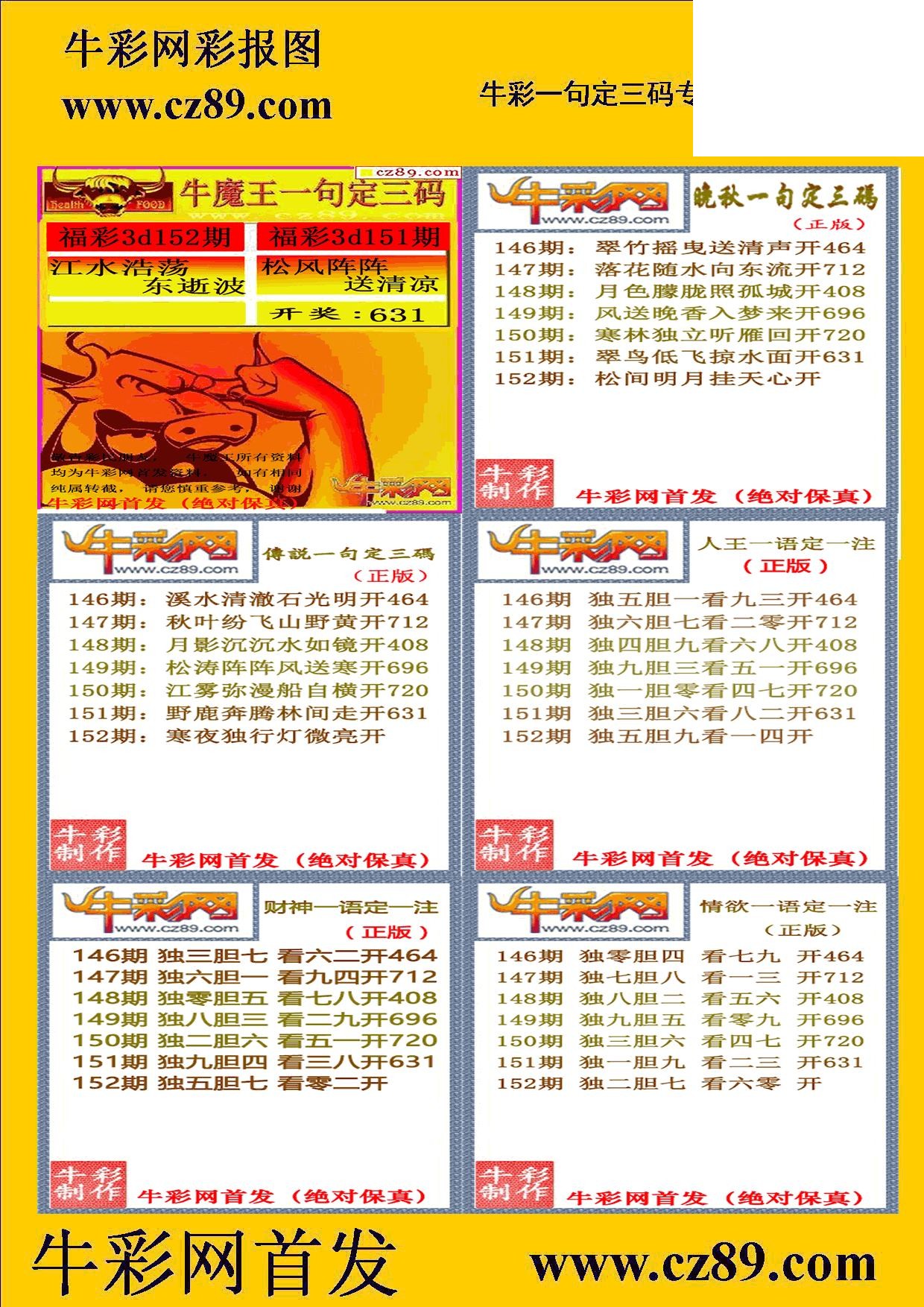 2026152期专家一句定三码彩报