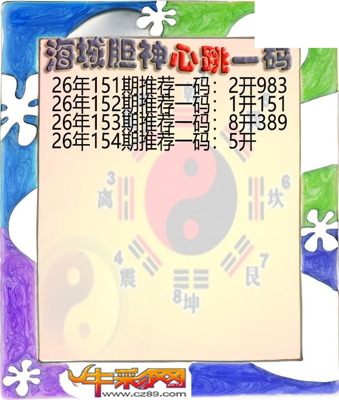 海城胆神心跳一码154期体彩P3图谜