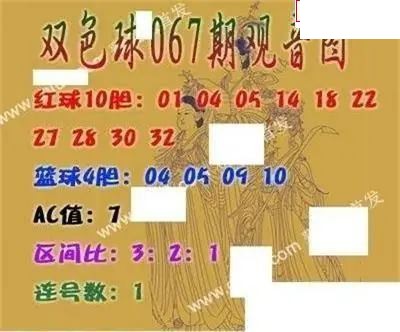 福彩双色球2026年067期观音图谜