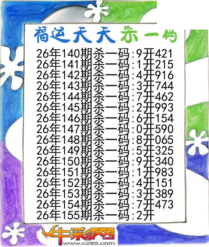 福运天天杀一码155期体彩P3图谜