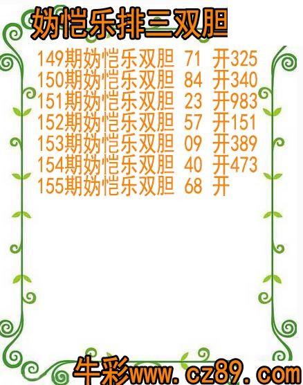 26年155期妫恺乐排三双胆图