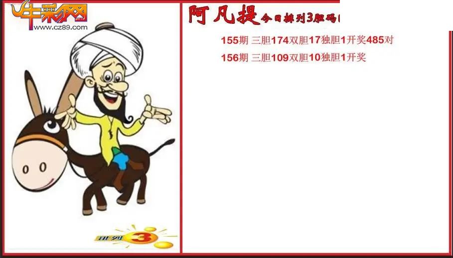 2026156期P3阿凡提胆码图