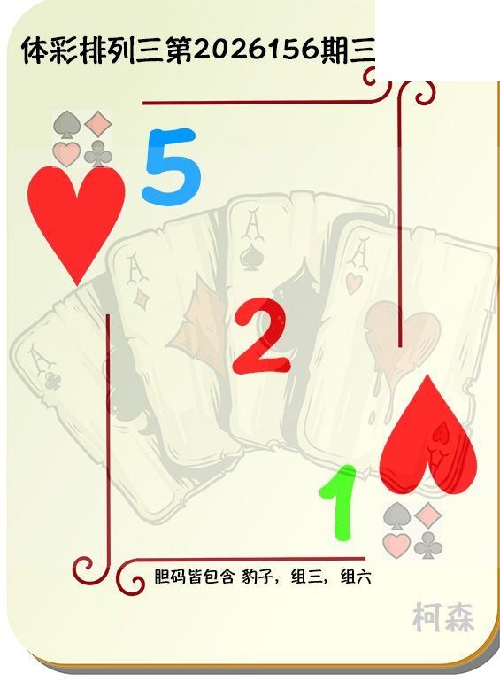 2026156期排列三 柯森三色定胆图