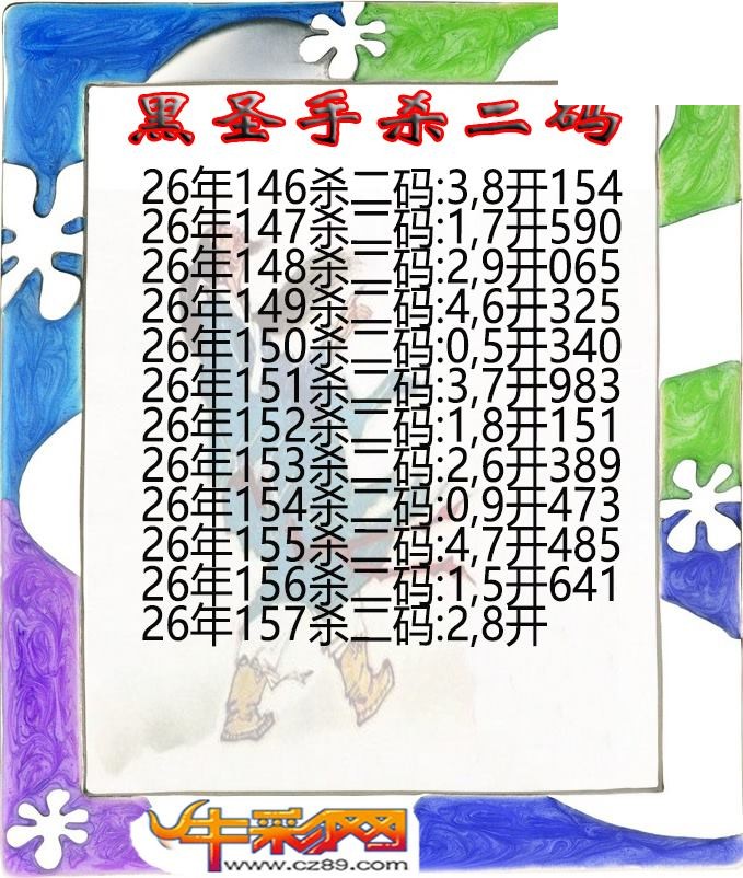 黑圣手杀二码157期体彩P3图谜