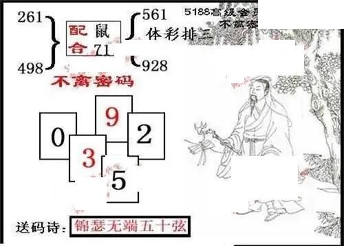 体彩P32026年159期 5188系列全图谜