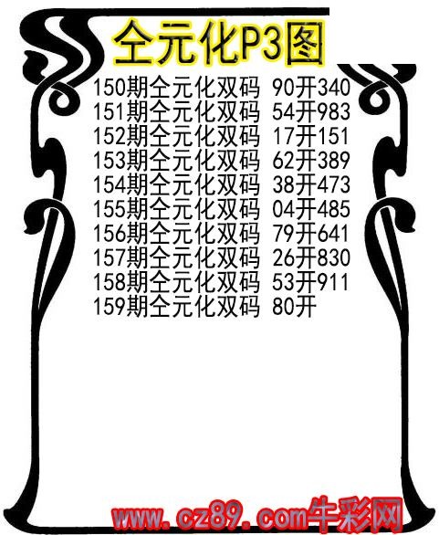 26年159期仝元化P3图谜