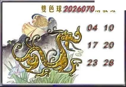 天吉鸟语断蓝26年070期双色球系列图