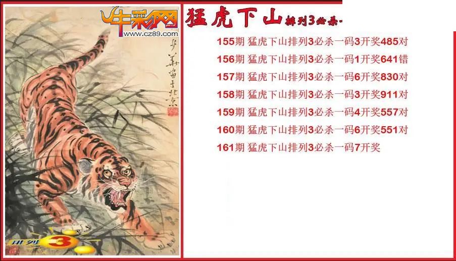 2026161期P3猛虎下山必杀一码图