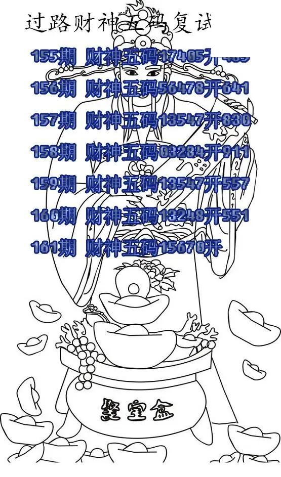 2026161期排3 财神爷五码图