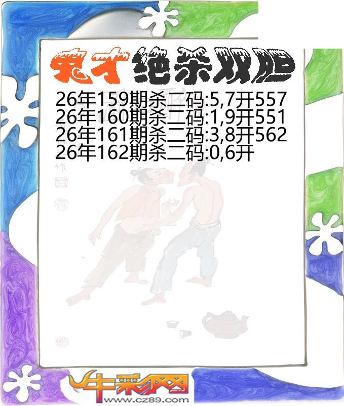 鬼才绝杀双胆162期体彩P3图谜