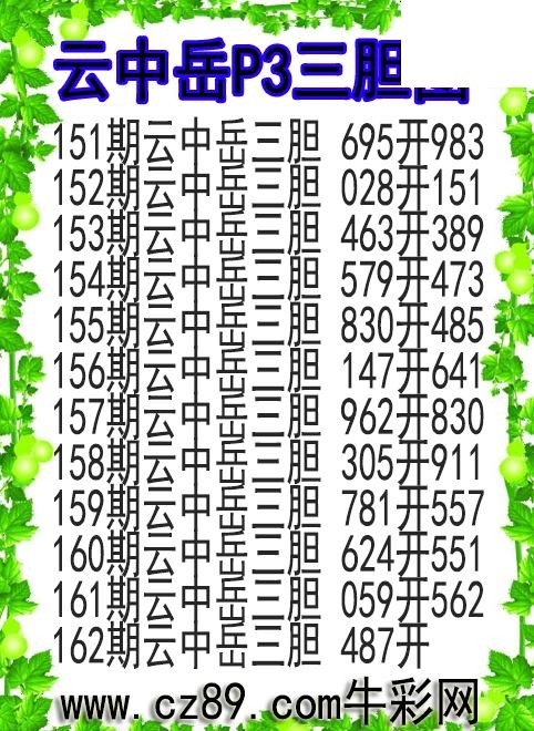 26年162期云中岳P3三胆图