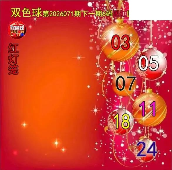 双色球2026年图迷071期 红灯笼六码围红图