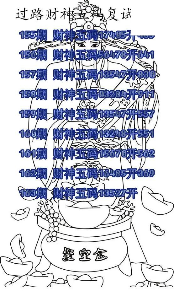 2026163期排3 财神爷五码图