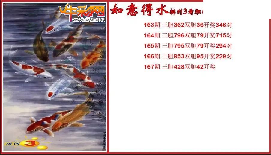 2026167期P3如意得水看胆图