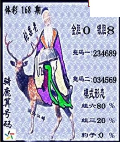 2026年168期体彩P3画迷图谜汇总分享