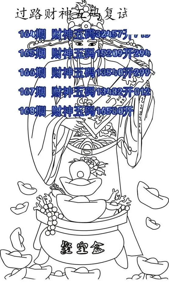 2026168期排3 财神爷五码图