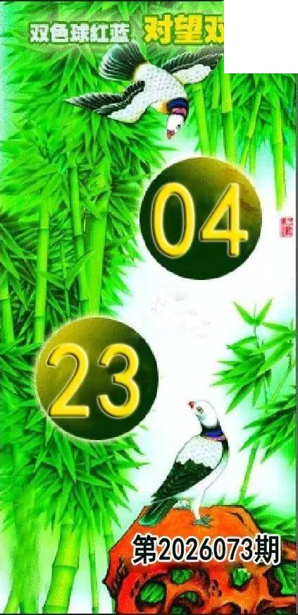 对望双胆26年073期双色球图谜红蓝