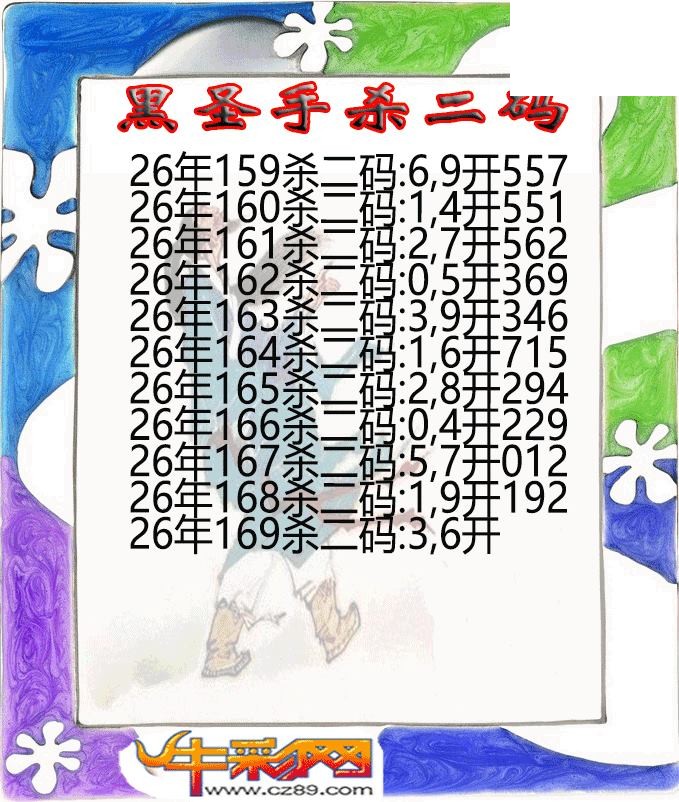 黑圣手杀二码169期体彩P3图谜