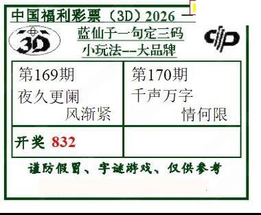 2026170期3d字谜图谜总汇