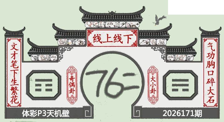 2026171期排列三 白鱼舟P3图谜天机壁
