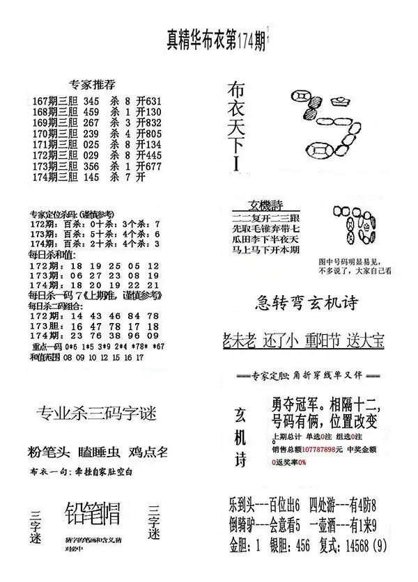 2026174期真精华布衣123456