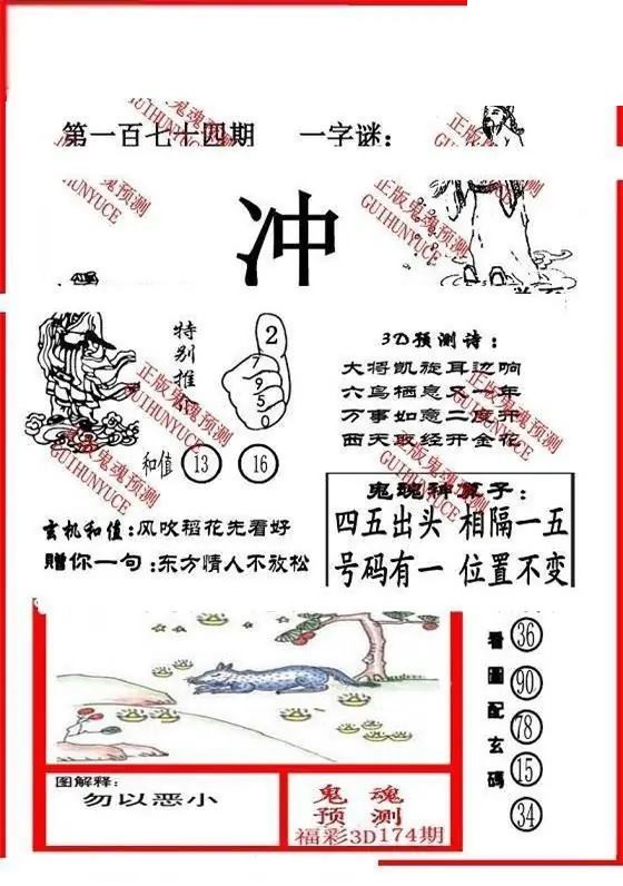 2026174期3D图谜汇总（二）