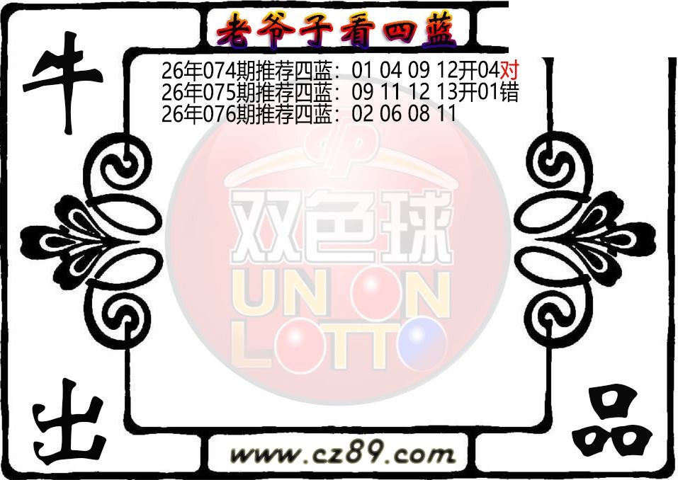 双色球076期 老爷子看四蓝图谜