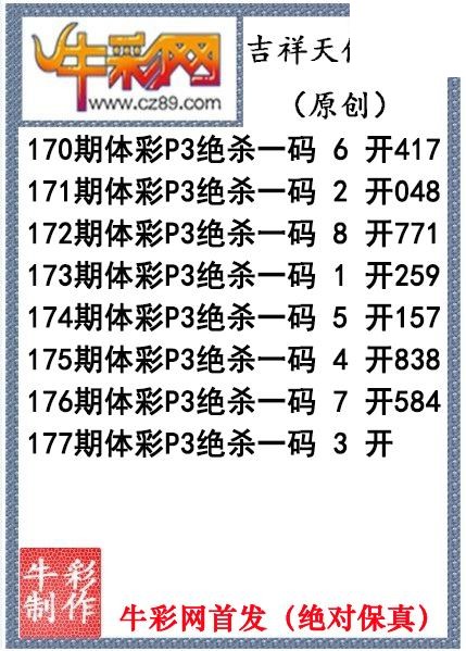 吉祥天使杀码177期P3图谜（原创）