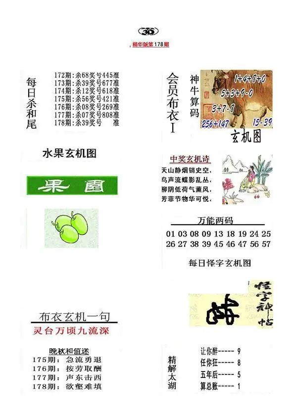 真精华布衣报2026178期3d图谜