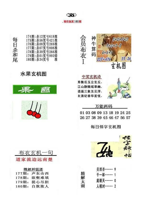 真精华布衣报2026180期3d图谜