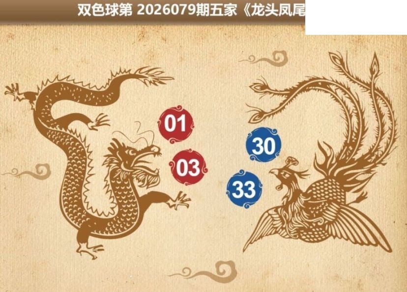 双色球2026年图迷079期 五家龙头凤尾