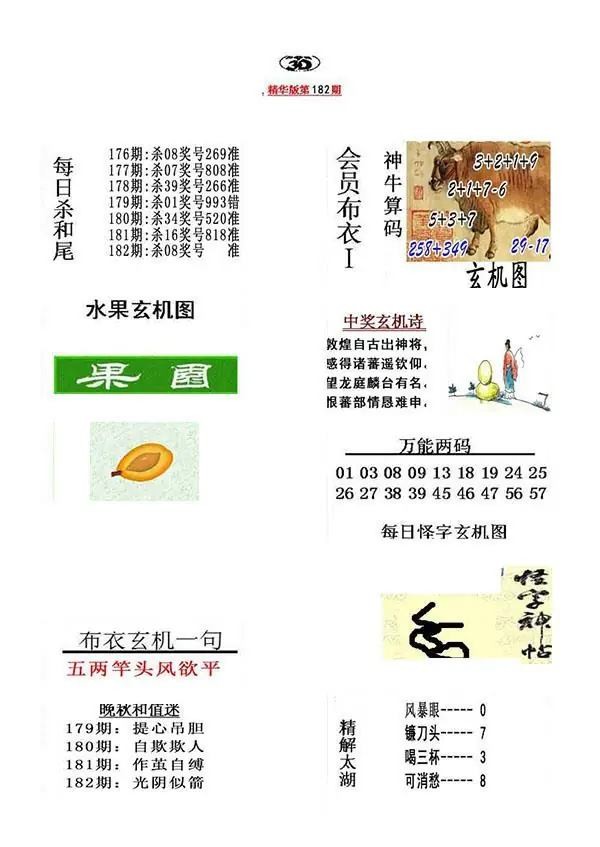 真精华布衣报2026182期3d图谜