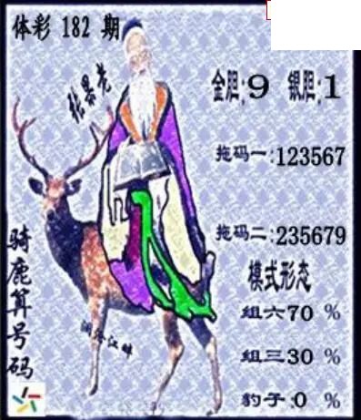 2026年182期体彩P3画迷图谜汇总分享