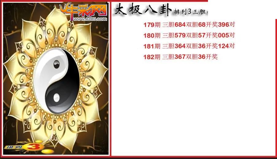 2026182期P3太极八卦三胆必出图